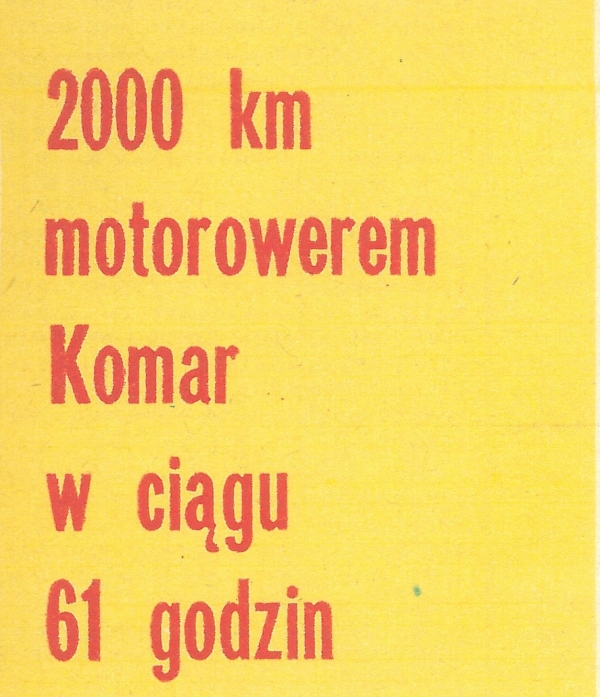 2000km Komarem w 61 godz.